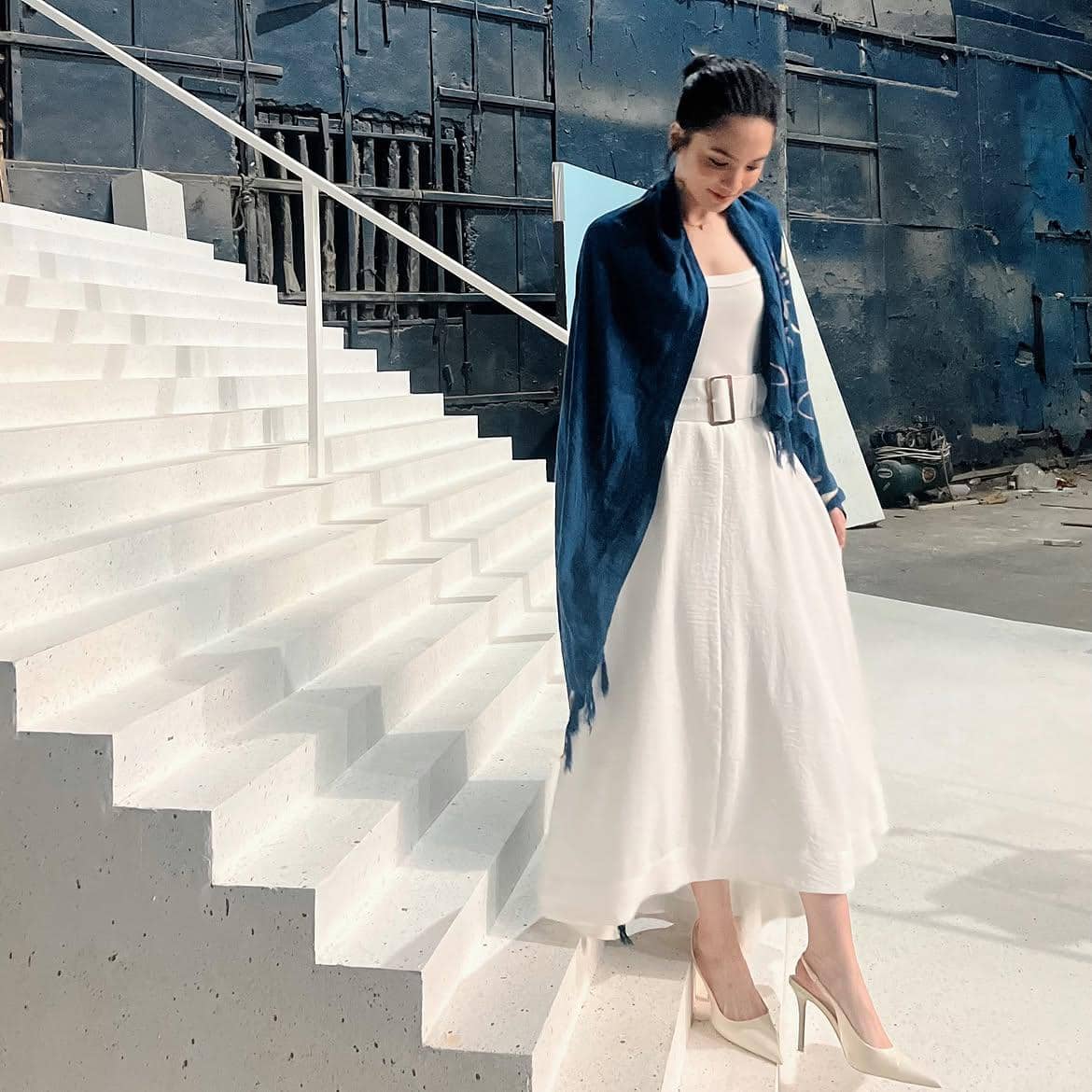 OOTD nuansa putih ala Diandra Agatha