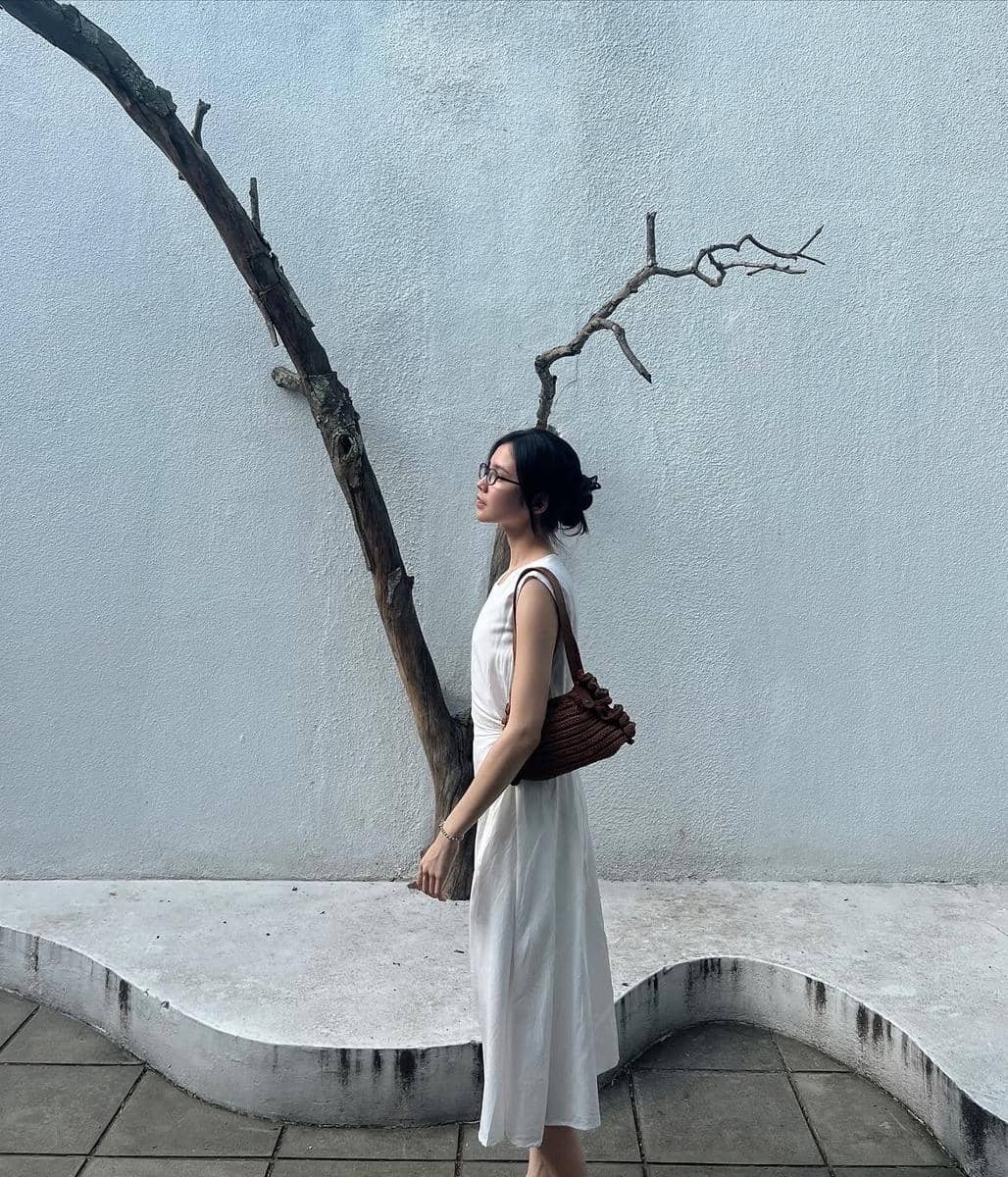 OOTD nuansa putih ala Diandra Agatha