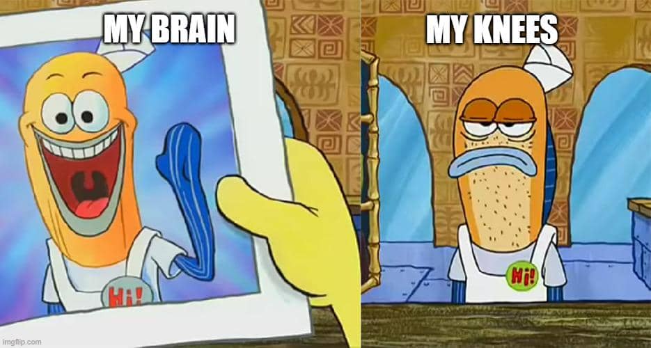 meme SpongeBob merasa tua