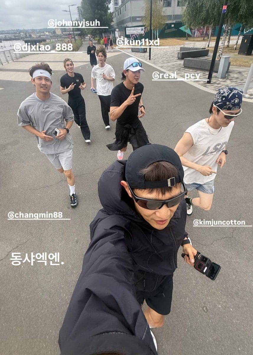 potret artis SM Entertainment lari bareng di London