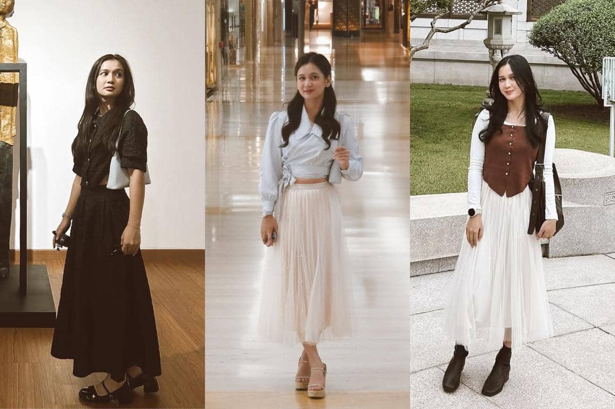 7 Inspirasi Padu Padan Rok ala Dea Annisa, Effortless!