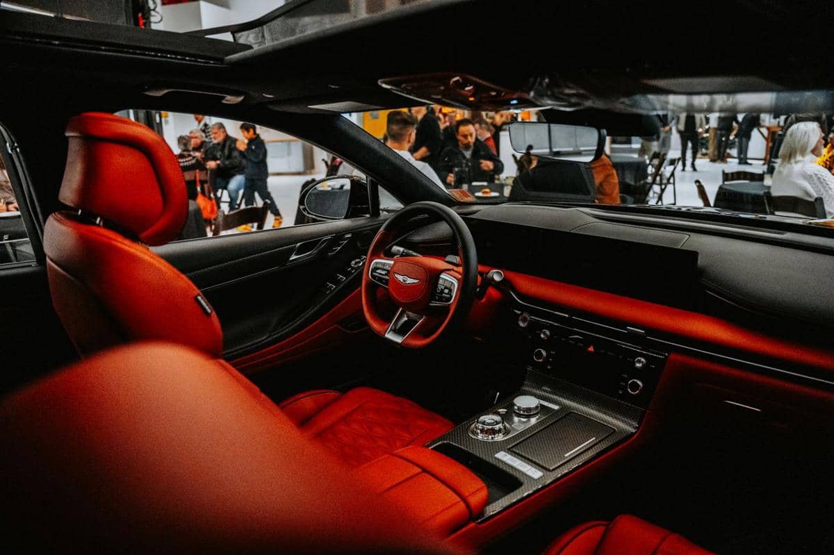 ilustrasi interior mobil premium