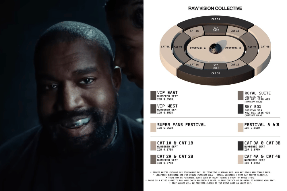 Harga Tiket Konser Kanye West Ye Live in Jakarta 2026, Ada yang Rp9,8 Juta