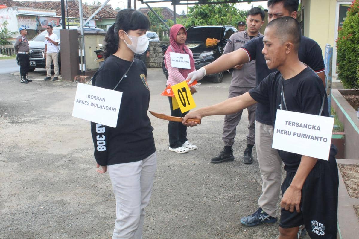 17 Adegan, Begini Detik-detik Pria Tikam Istri Siri Tewas di Pringsewu