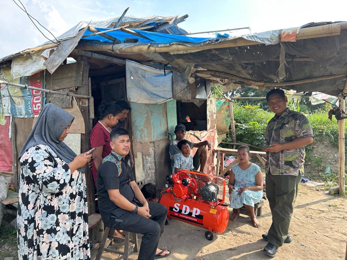 Penghuni Rumah Kardus di Bantaran Sungai Deli Akan Didaftarkan Pelinsos