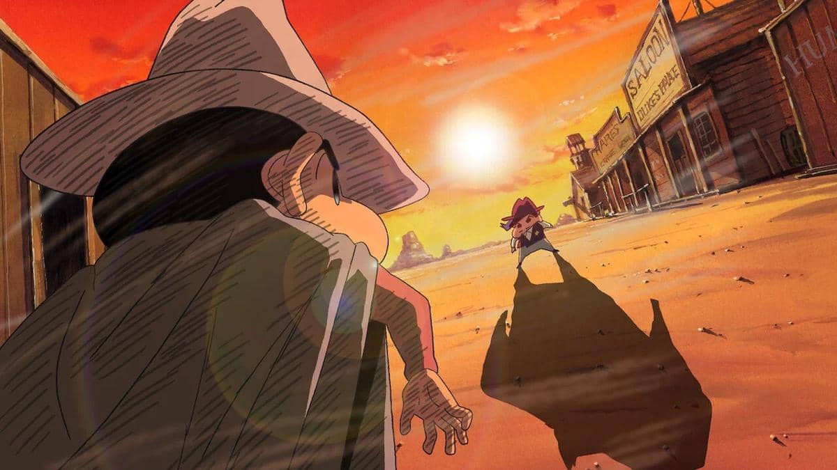 Cuplikan film Crayon Shinchan: The Kasukabe Boys of the Evening Sun yang dirilis melalui Abema TV.
