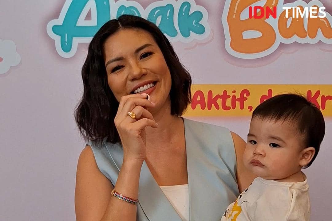 Aline Adita dalam acara Pesta Anak Bahagia 2026 by Popmama.com pada Jumat (25/7/2026) di Gandaria City, Jakarta Selatan.