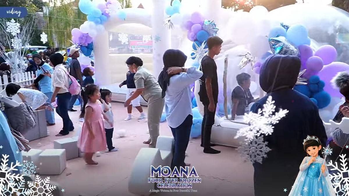 dekorasi pesta ulang tahun Moana, anak Ria Ricis
