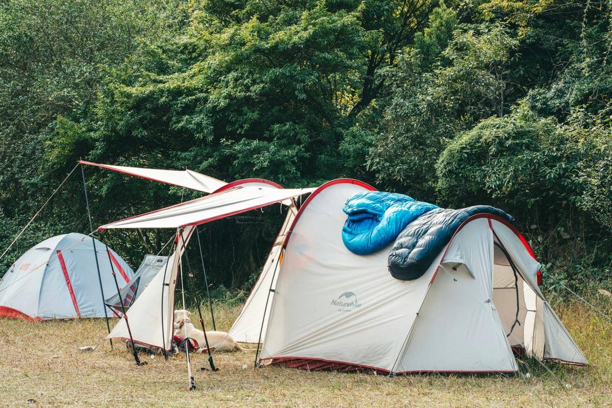Menjemur sleeping bag