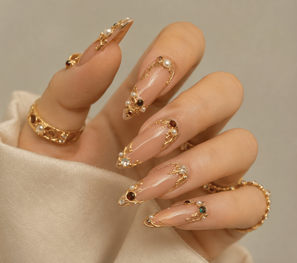 Inspirasi nail art bertema baroque