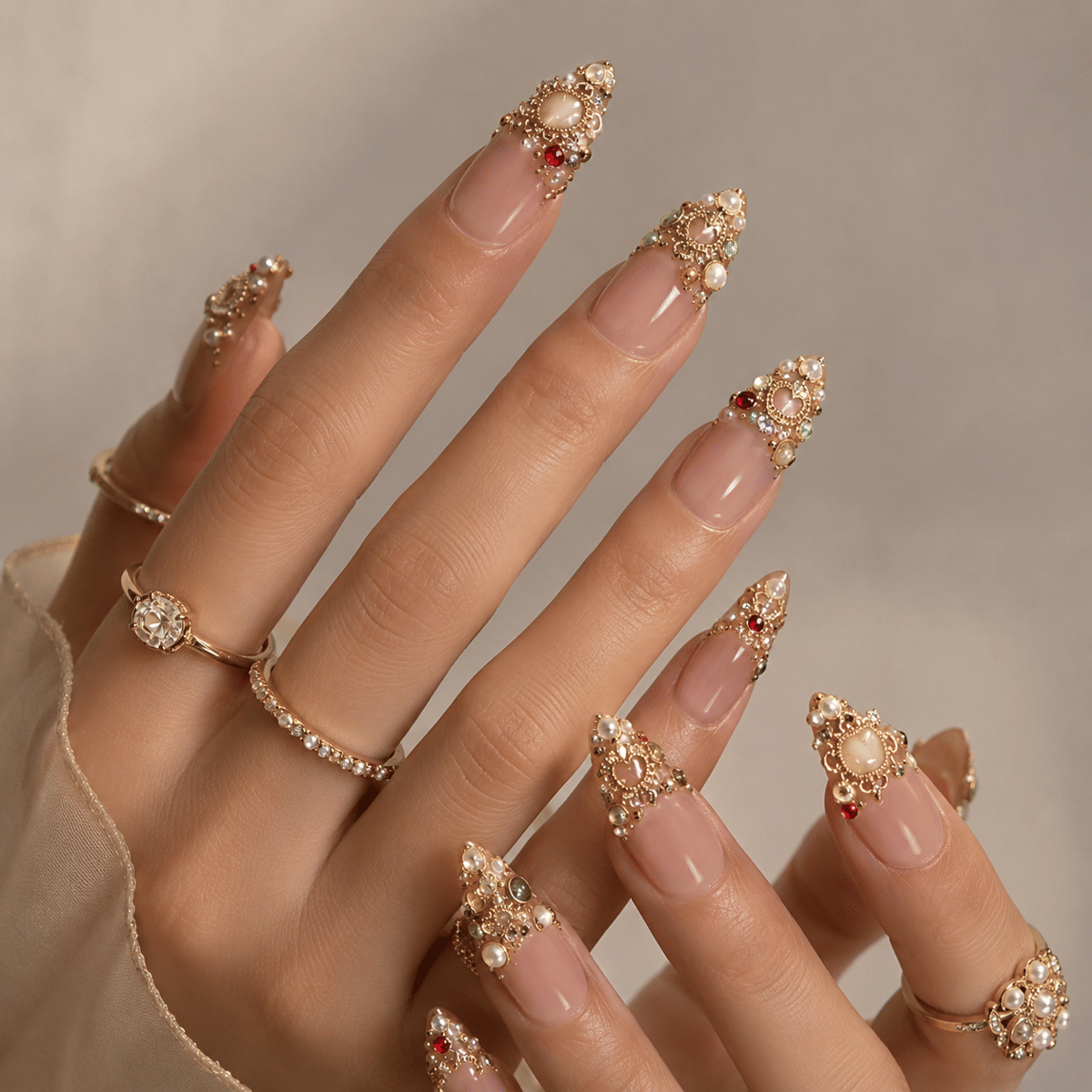 Inspirasi nail art bertema baroque