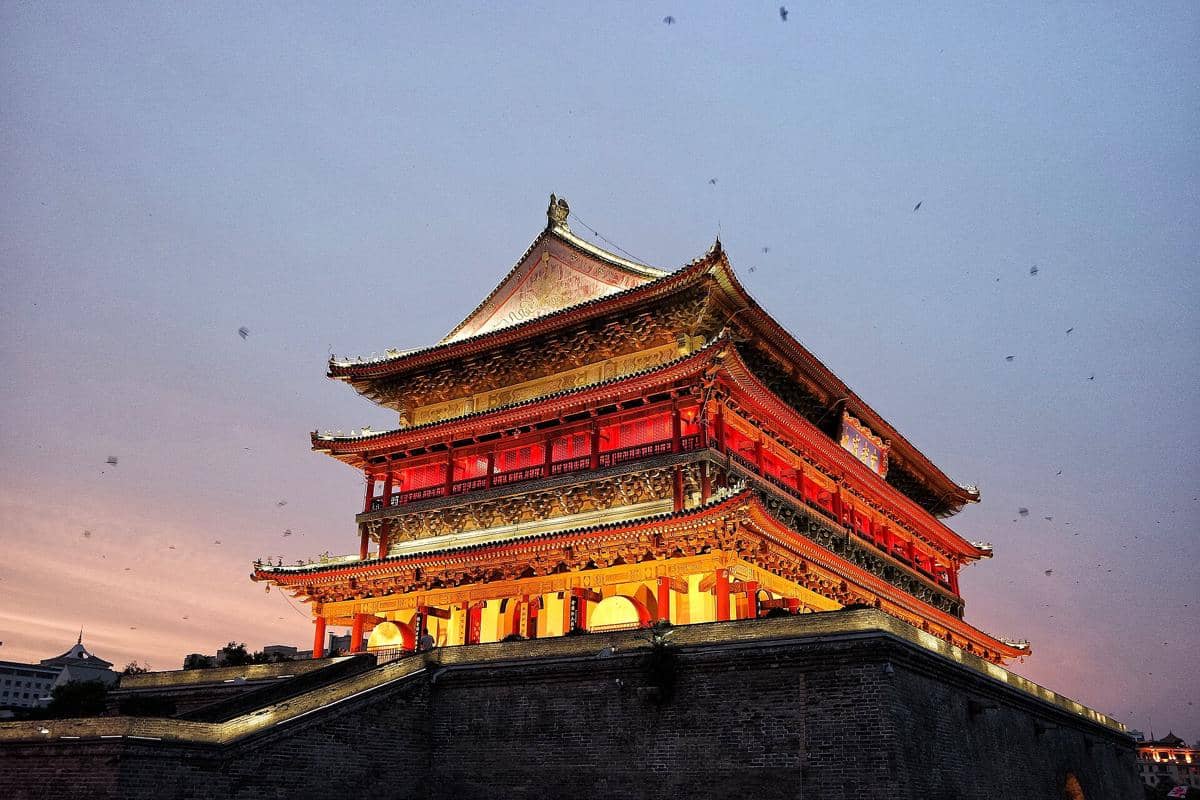 potret Menara Tambur Xi'an (Drum Tower)