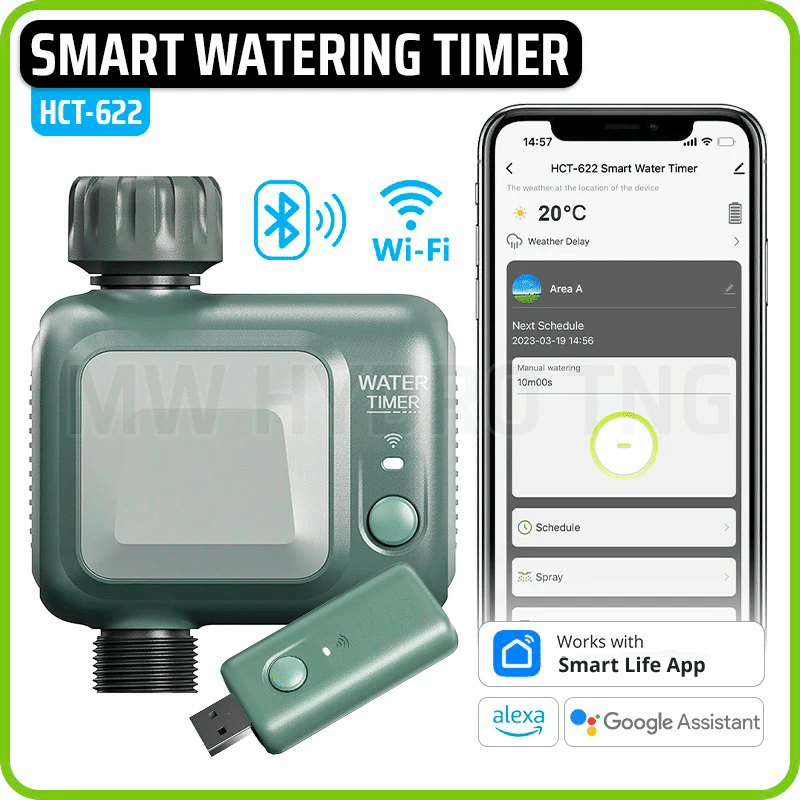 Smart Digital Watering Timer, HCT-622, Bluetooth WiFi