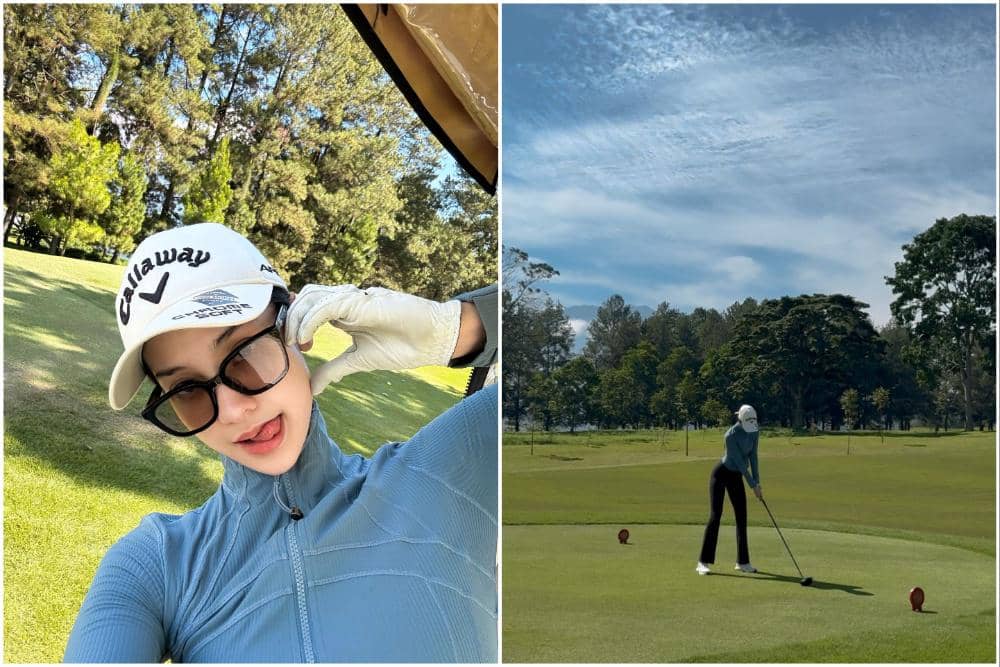10 Potret Anya Geraldine Main Golf di Sukabumi, Pemandangannya Indah!