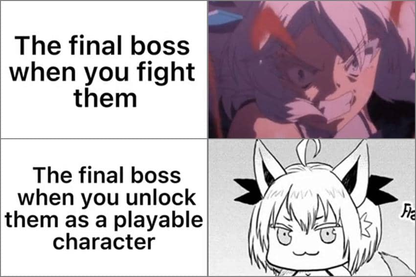 8 Meme Anime tentang Bos Terakhir, Darahnya Banyak!