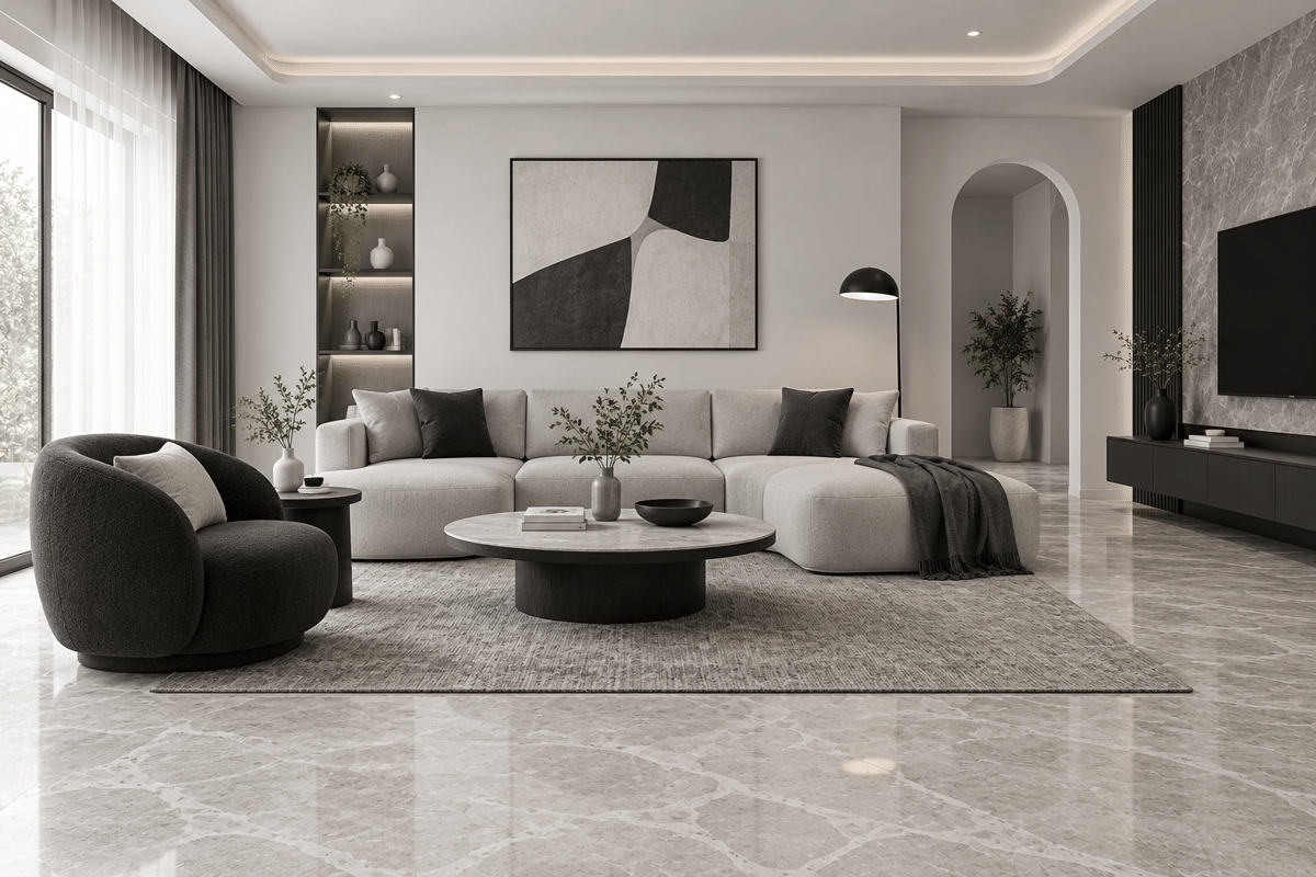 5 Kunci Menghadirkan Visual Interior Dinamis Melalui Tonality Keramik