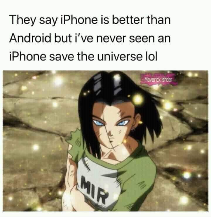 meme anime tentang siborg dan android
