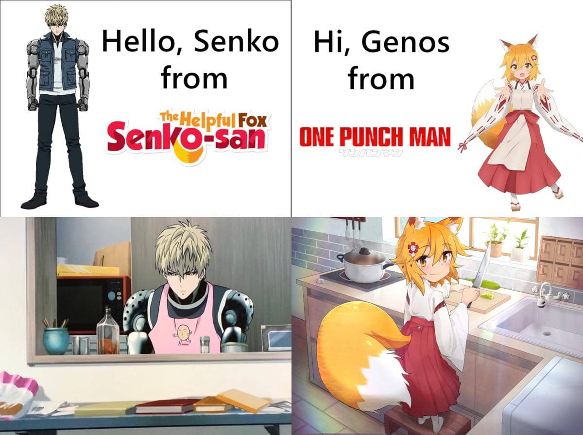 meme anime tentang siborg dan android
