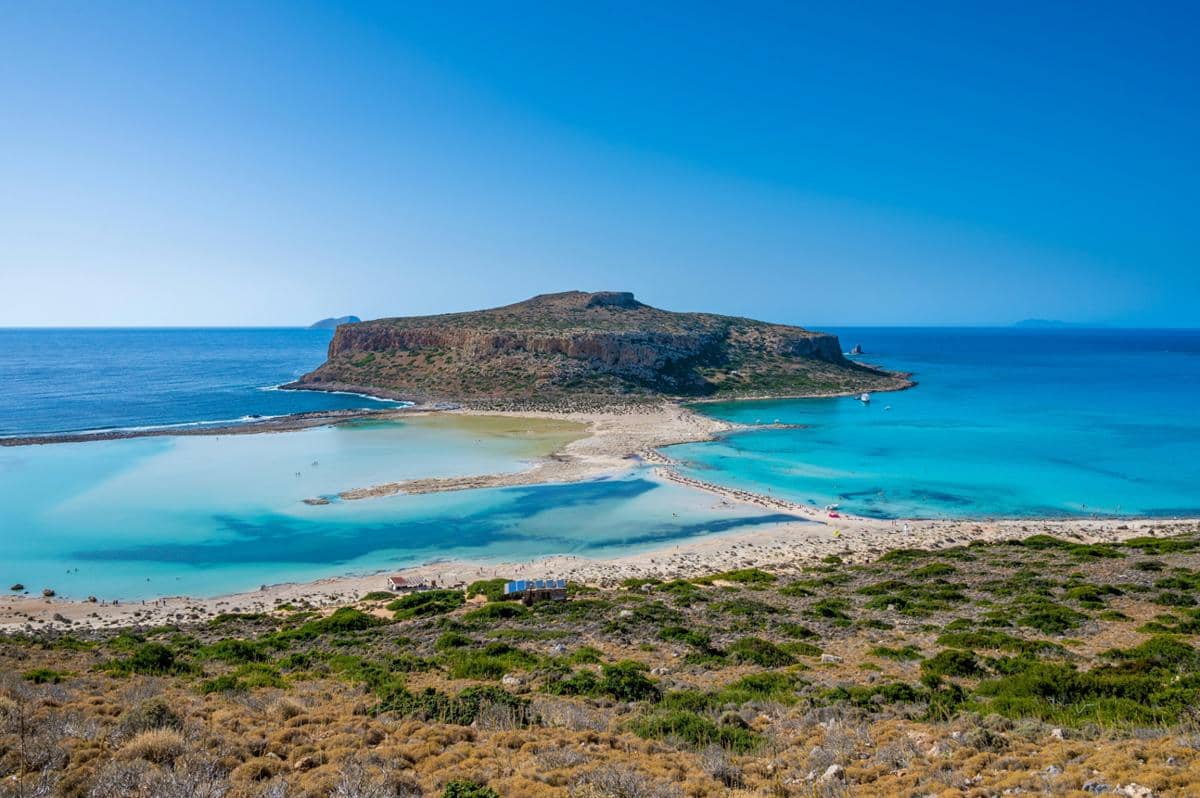 ilustrasi panorama Balos Lagoon