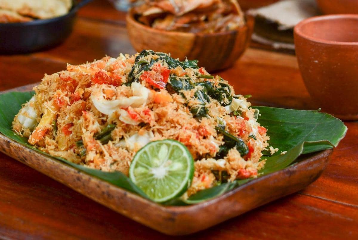 ilustrasi sayur urap-urap