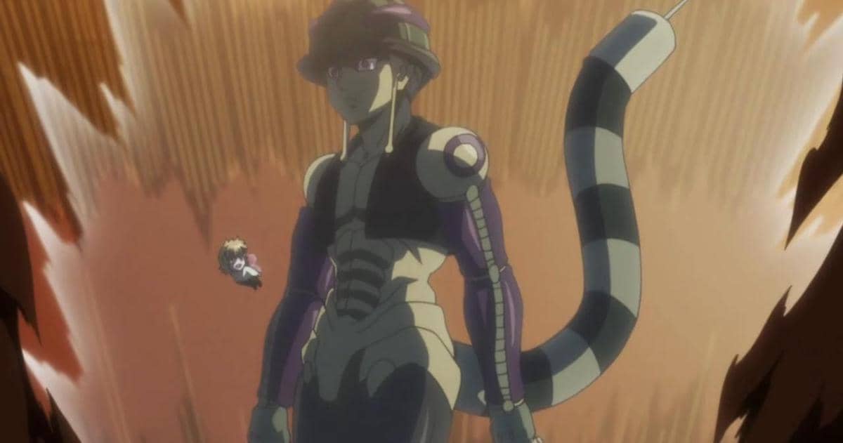 Ilustrasi karakter Nen Meruem dari serial anime Hunter x Hunter produksi Madhouse dengan gaya animasi khas.