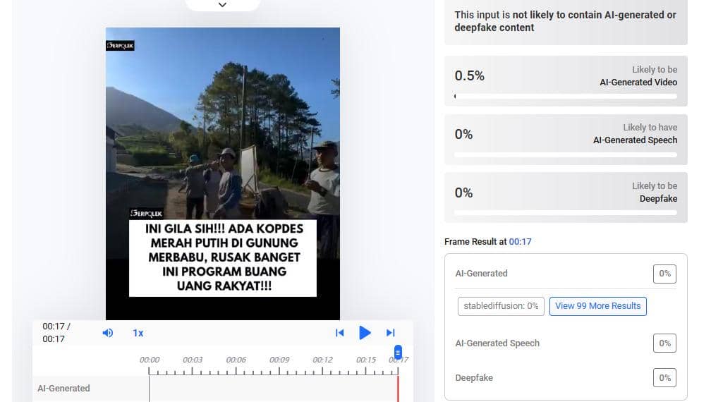 Viral Lokasi Kopdes Berlatar Pegunungan di Lereng Merbabu, Apakah AI?