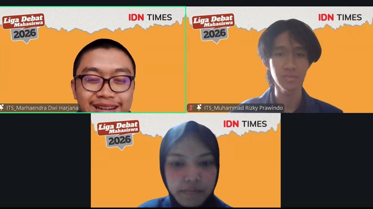 Tim ITS pada babak penyisihan Liga Debat Mahasiswa 2026. (Dok. IDN Times)