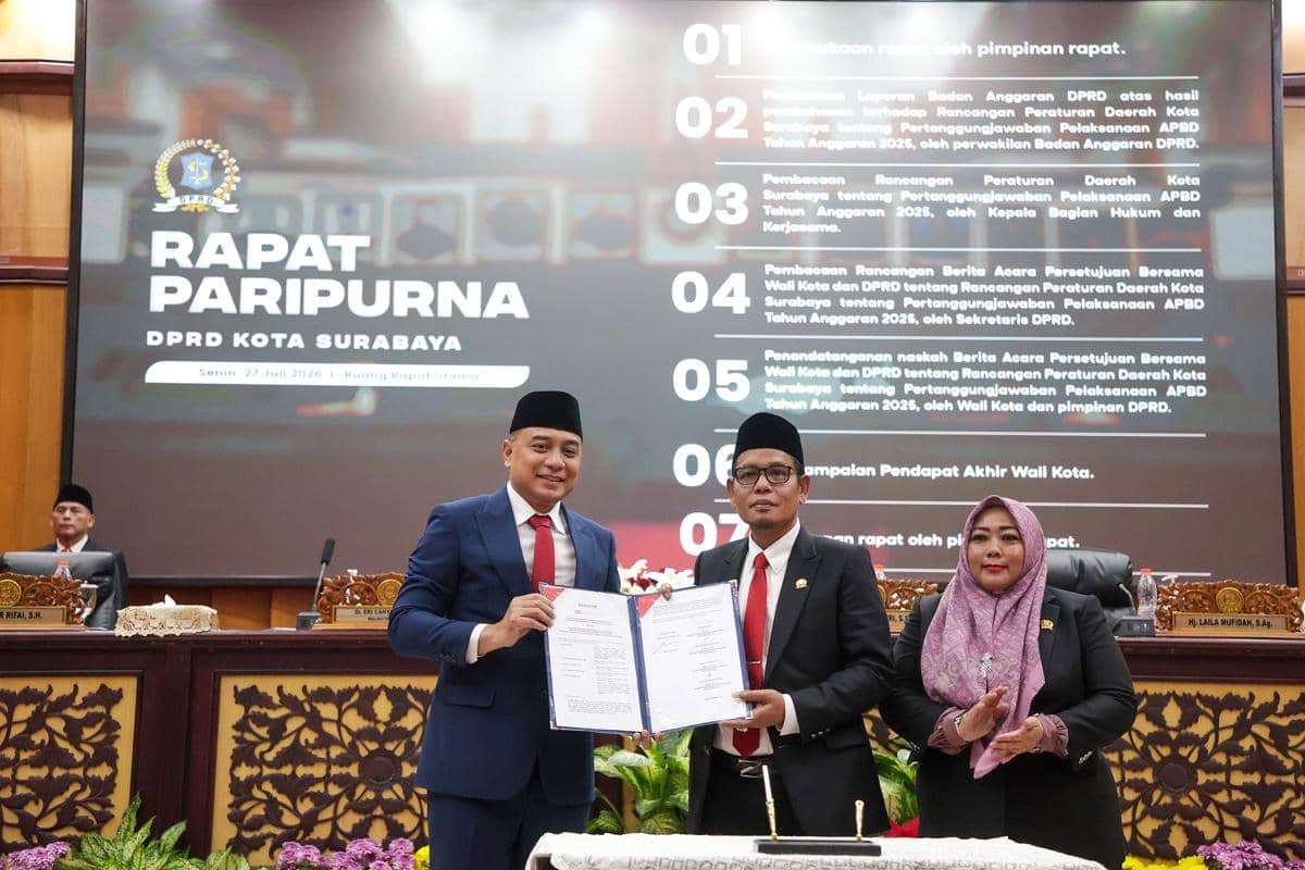 APBD 2025 Surabaya Disetujui, Ini Fokus Pemkot Selanjutnya