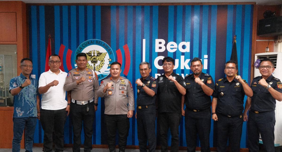 Sinergi Keamanan Pelabuhan, Kapolres Belawan Kunjungi Bea Cukai Belawan