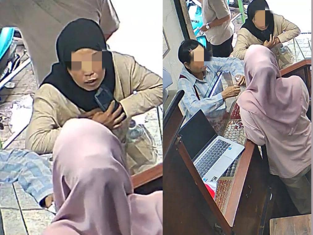Modus Pembeli, Emak-emak Diduga Gasak Emas Rp60 Juta di Bandar Lampung