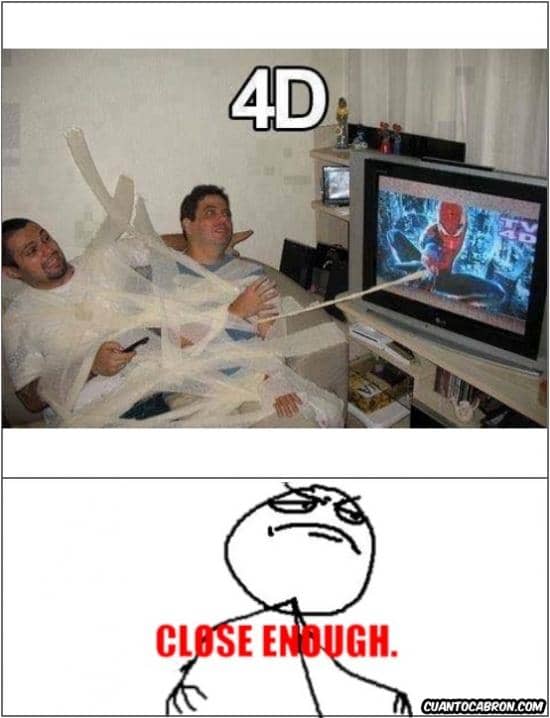 Meme ilustrasi pengalaman menonton film di bioskop 4DX dengan efek kursi bergerak yang ekstrem bagi penonton.