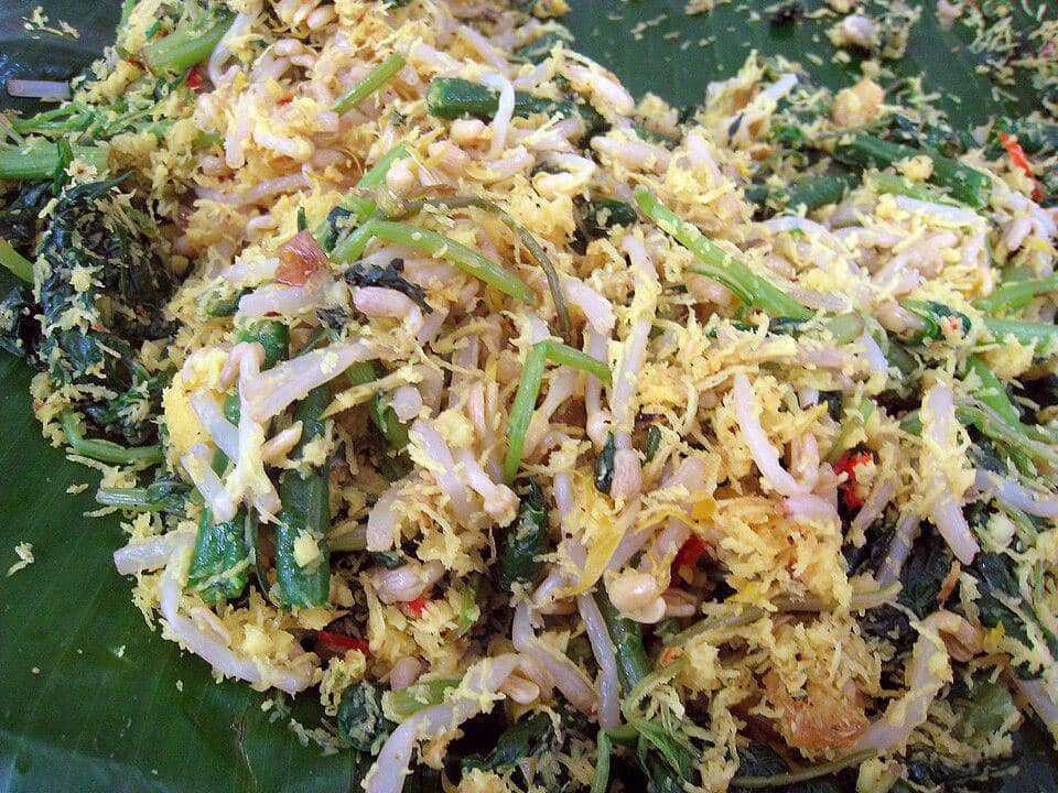 ilustrasi sayur urap-urap