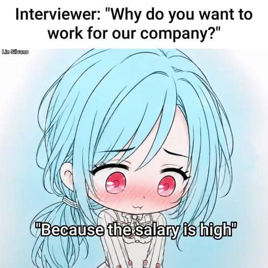meme anime tentang pewawancara
