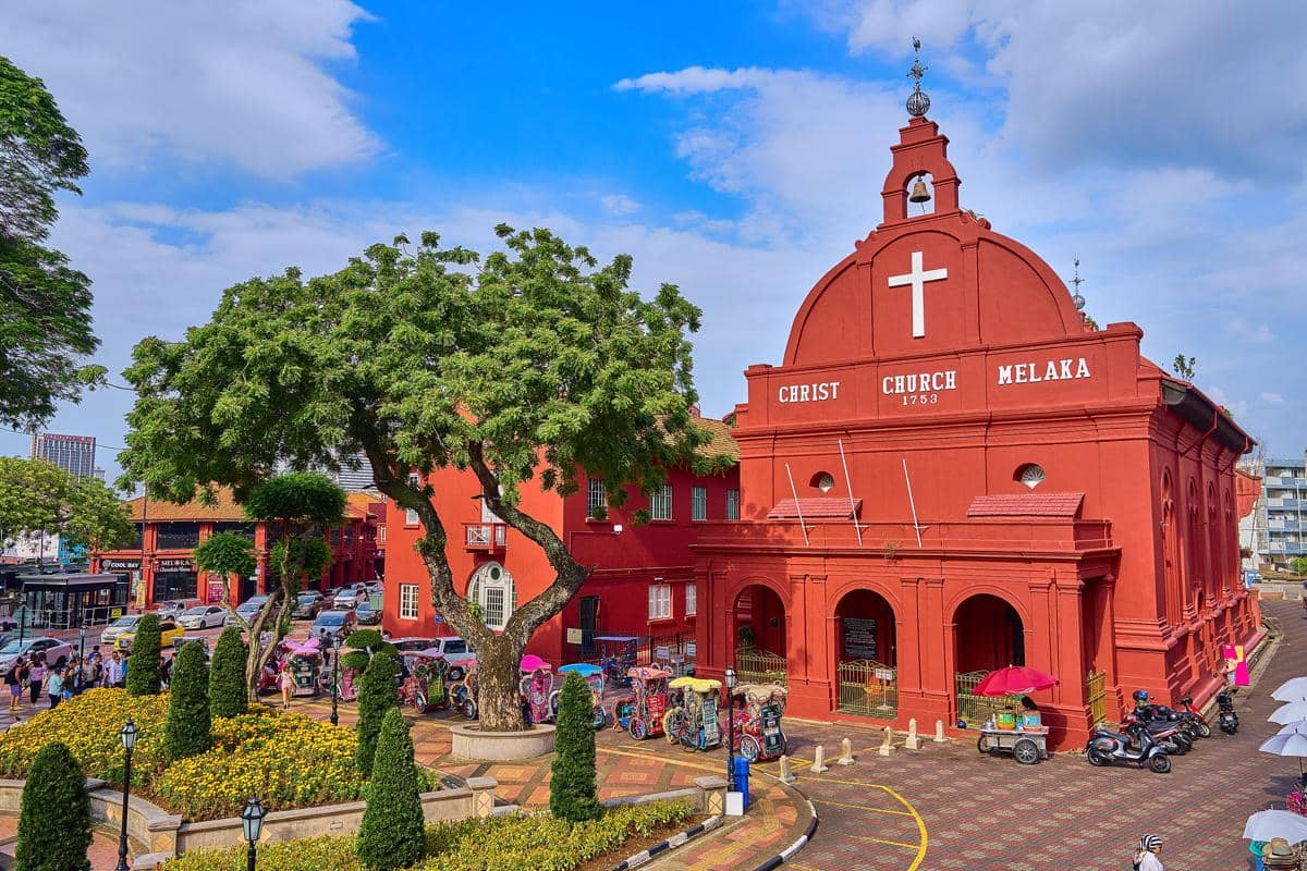 Christ Church, salah satu bangunan bersejarah di Melaka