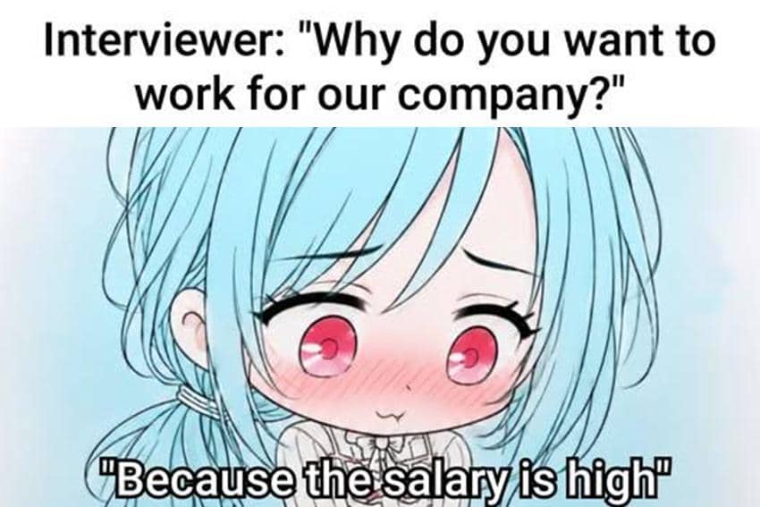 8 Meme Anime tentang Pewawancara, Ada Banyak Jawaban Nyeleneh!