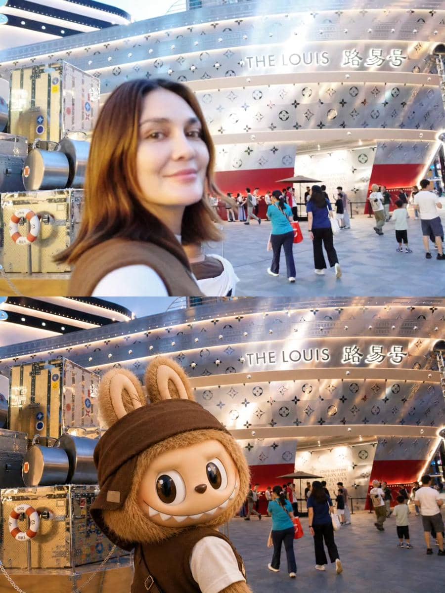Luna Maya saat liburan di Shanghai