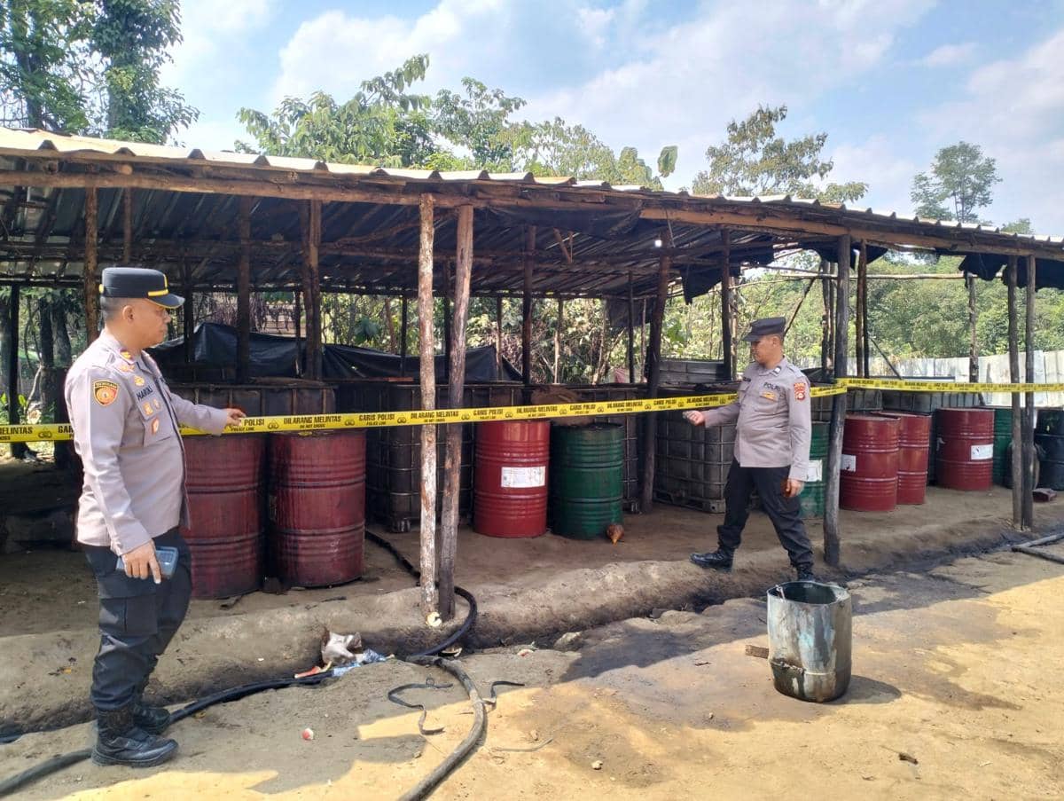 3 Kilang Ilegal di Muba Digerebek, 61 Ribu Liter Minyak Olahan Disita