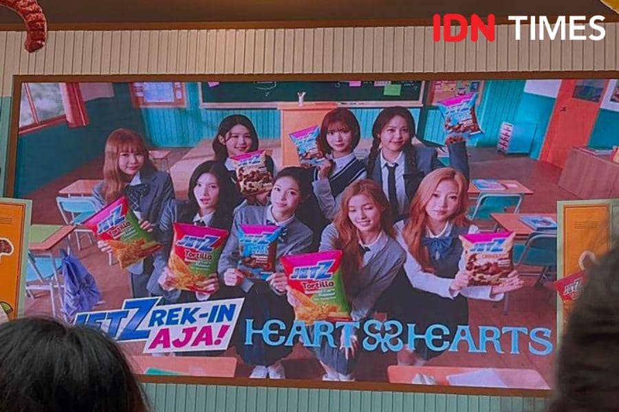 JetZ mengumumkan brand ambassador baru, Hearts2Hearts, pada Rabu (29/7/2026) di HubLife Taman Anggrek, Jakarta Barat (IDN Times/Nisa Zarawak