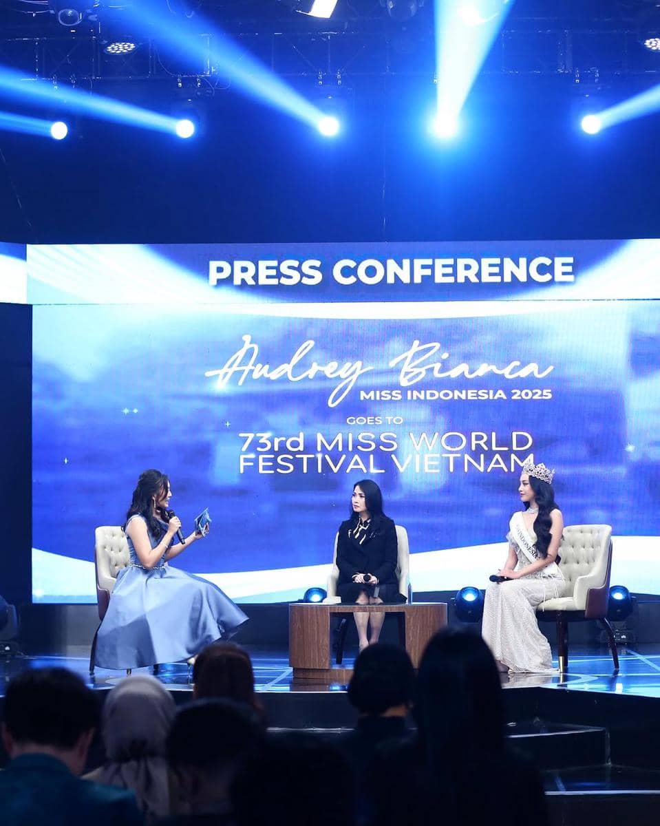 Potret Acara Konferensi Pers Keberangkatan Audrey Bianca ke Miss World 2026