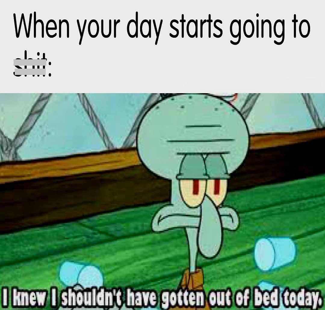meme SpongeBob tentang kasur