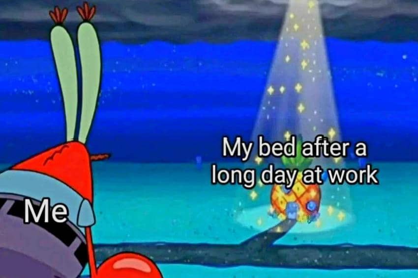 8 Meme SpongeBob tentang Kasur, Tempat Ternyaman di Rumah