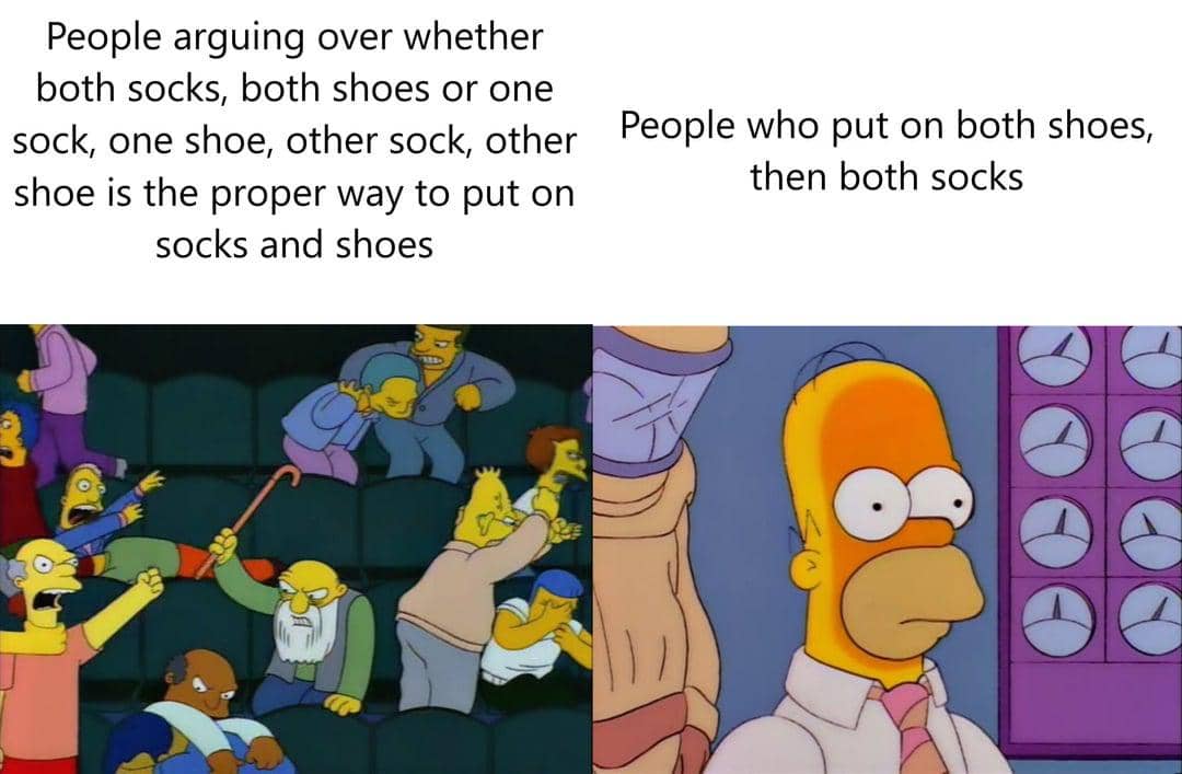 meme kartun tentang kaus kaki