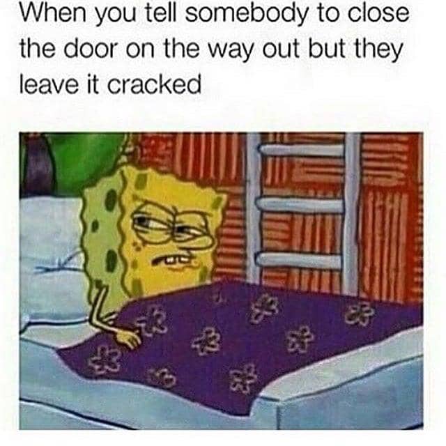 meme SpongeBob tentang kasur