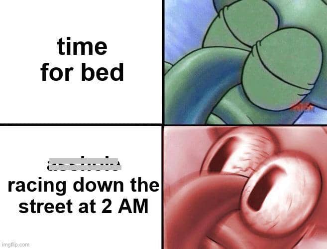 meme SpongeBob tentang kasur