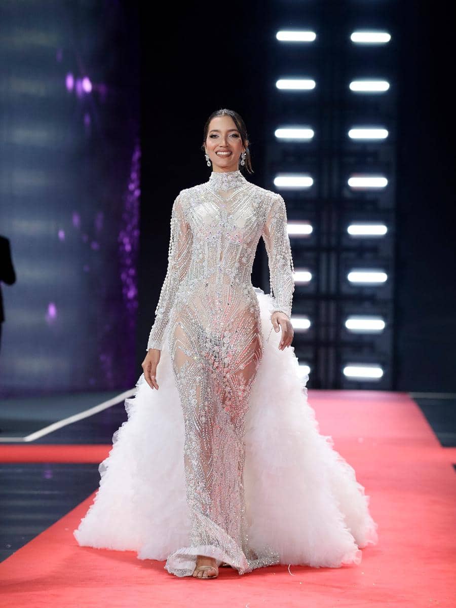 evening gown Miss Republik Dominika di Preliminary Miss Supranational 2026