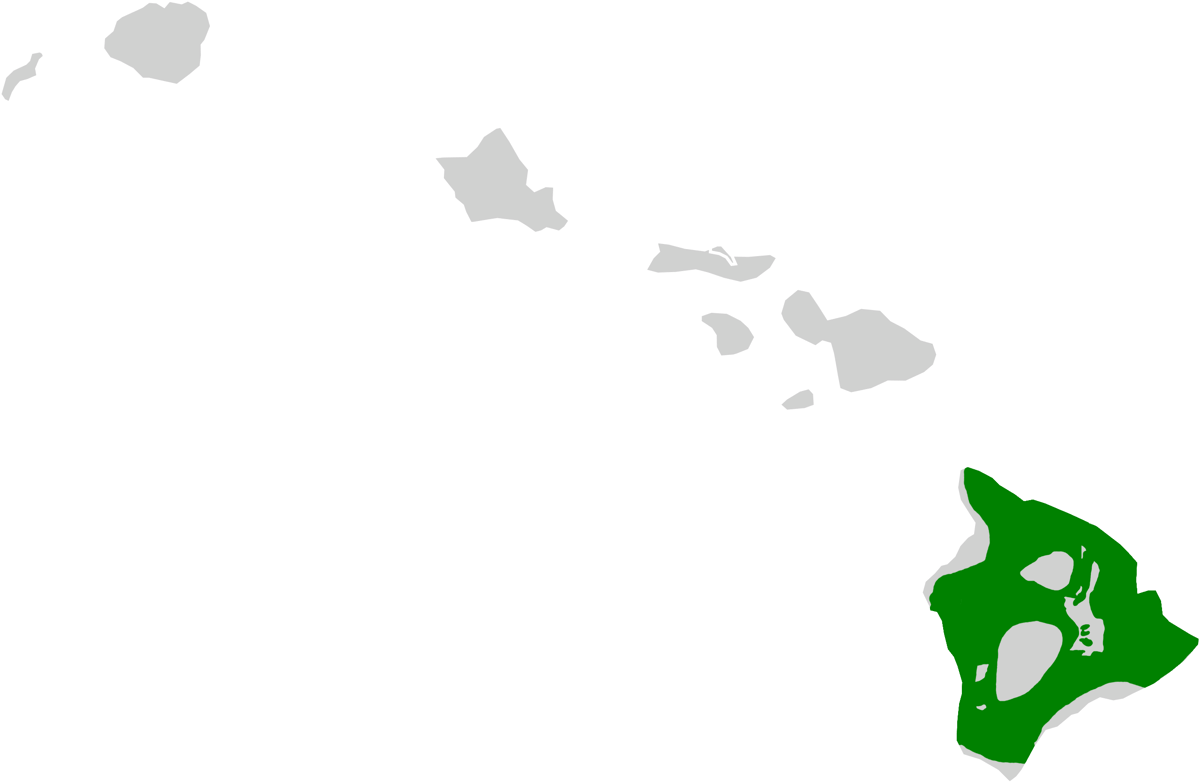 Akiapōlāʻau hanya hidup di Pulau Hawaii.