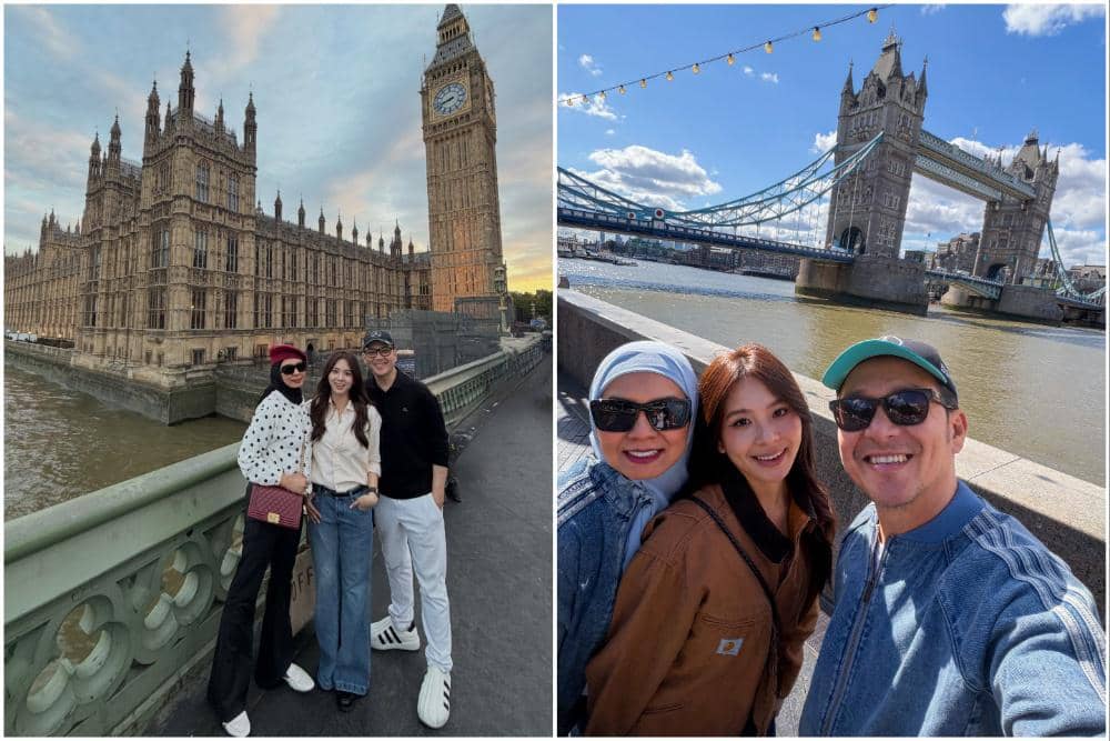 10 Potret Akhmad Fadli Liburan Bersama Keluarga di London