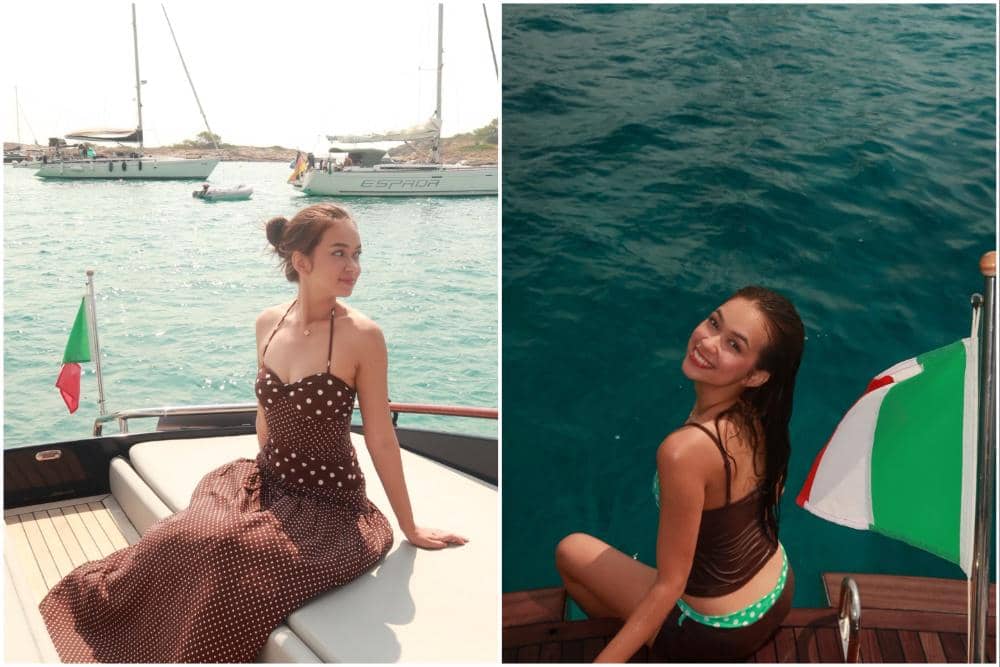 7 Potret Rebecca Klopper Menikmati Liburan di Pesisir Spanyol, Enjoy!