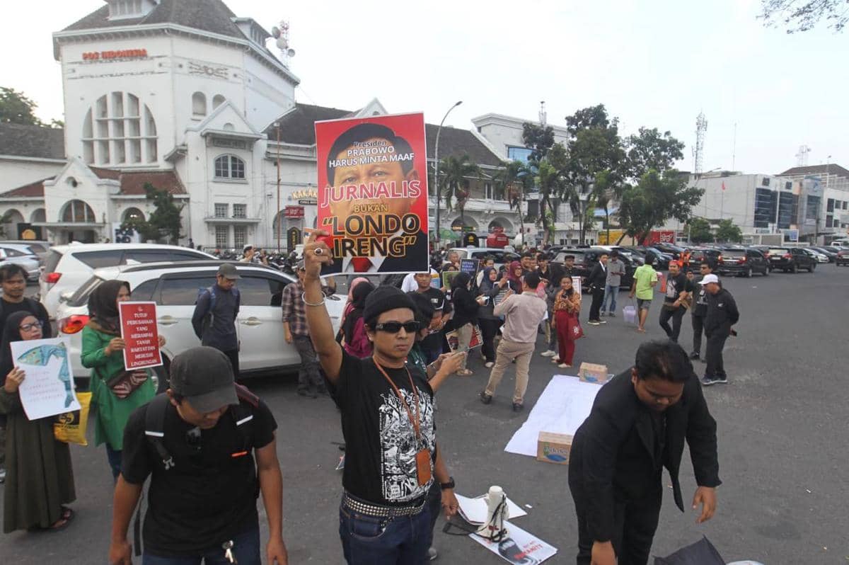 Aksi Jurnalis Sumut, Label Londo Ireng dari Prabowo Ancaman bagi Pers