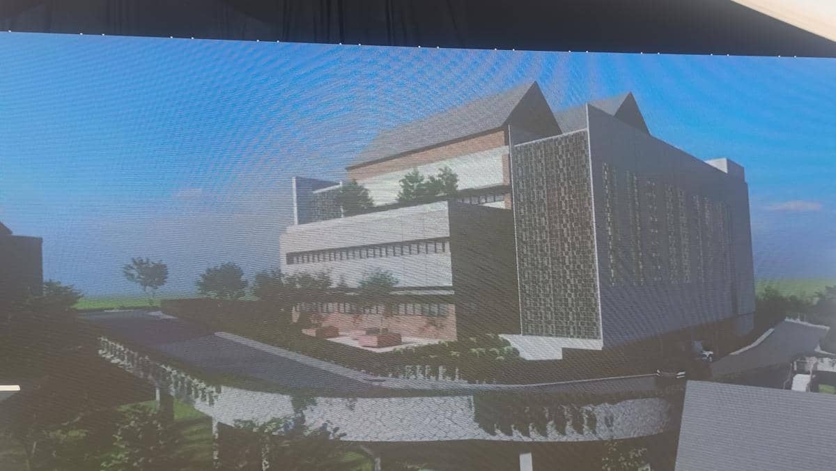 Ilustrasi desain RS Regional Wilayah Selatan yang direncanakan dibangun di Malino, Kabupaten Gowa.